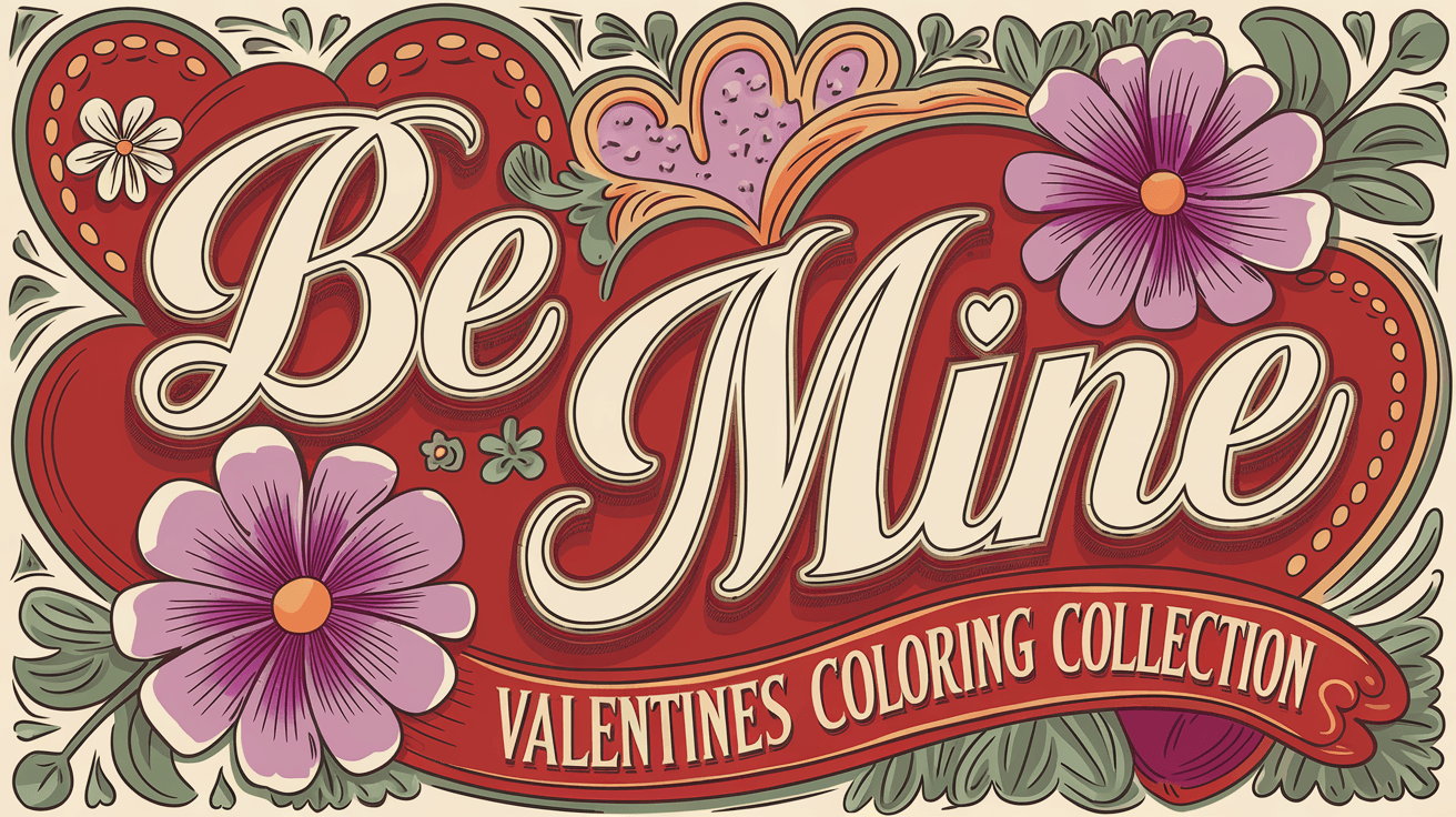 Be Mine Valentines Coloring Collection